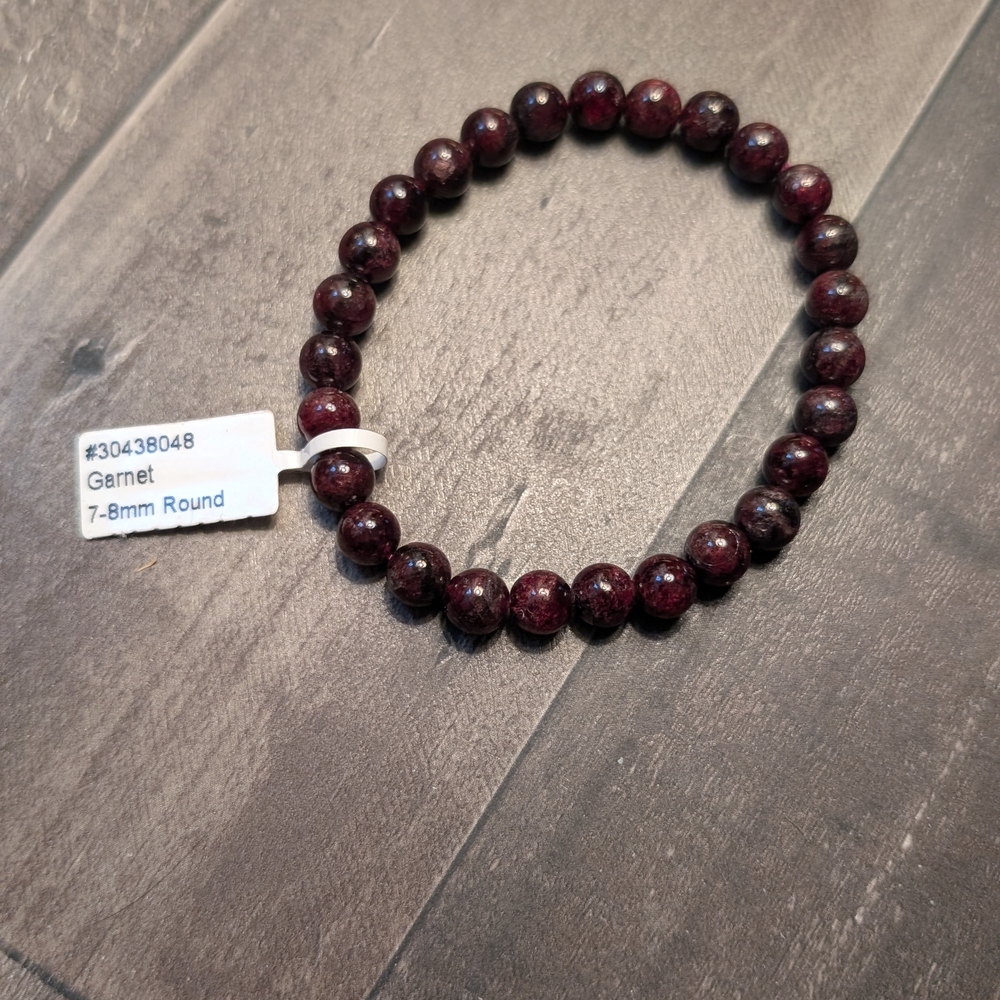Garnet Beaded Bracelet